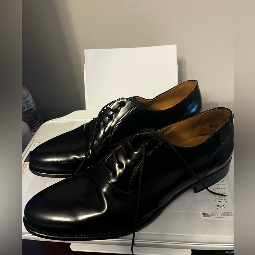 Mens Hockerty Black Tie Shoe - Size 48 - Gently used great condition